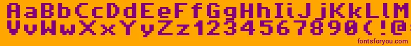 AmigaForeverPro Font – Purple Fonts on Orange Background