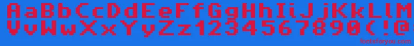 Fonte AmigaForeverPro – fontes vermelhas em um fundo azul