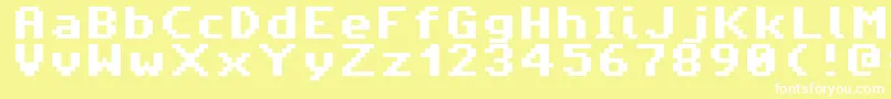 AmigaForeverPro Font – White Fonts on Yellow Background