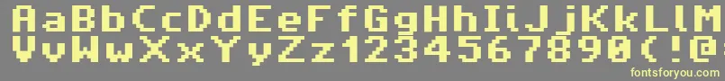 AmigaForeverPro Font – Yellow Fonts on Gray Background