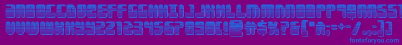 Forcemajeurechrome Font – Blue Fonts on Purple Background