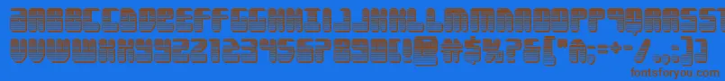 Forcemajeurechrome Font – Brown Fonts on Blue Background