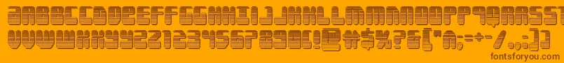 Forcemajeurechrome Font – Brown Fonts on Orange Background