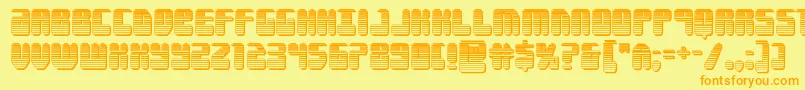 Forcemajeurechrome Font – Orange Fonts on Yellow Background
