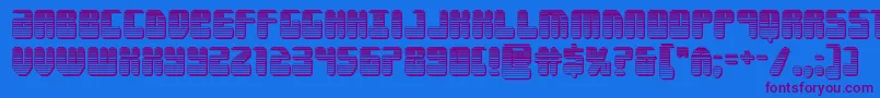 Forcemajeurechrome Font – Purple Fonts on Blue Background