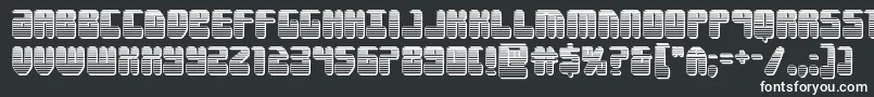 フォントForcemajeurechrome – 黒い背景に白い文字
