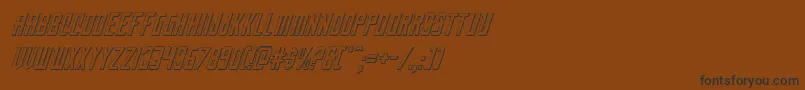 Nemenforcer3Dital Font – Black Fonts on Brown Background