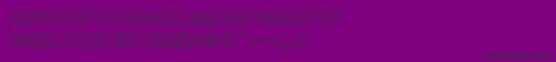 Nemenforcer3Dital-fontti – mustat fontit violetilla taustalla
