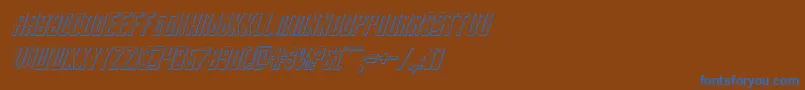 Nemenforcer3Dital Font – Blue Fonts on Brown Background