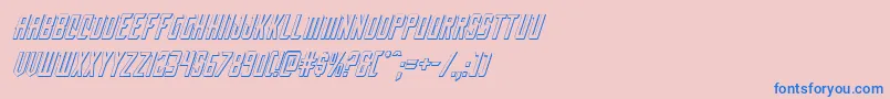 Nemenforcer3Dital Font – Blue Fonts on Pink Background