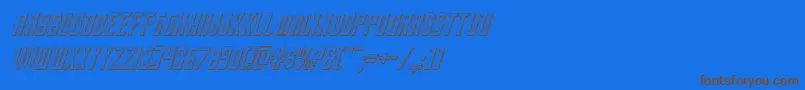 Nemenforcer3Dital Font – Brown Fonts on Blue Background