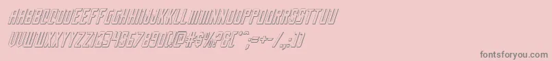 Nemenforcer3Dital Font – Gray Fonts on Pink Background