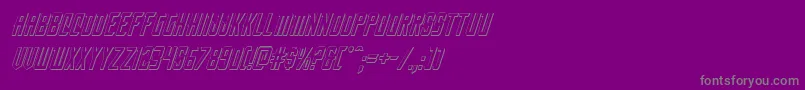 Nemenforcer3Dital Font – Gray Fonts on Purple Background