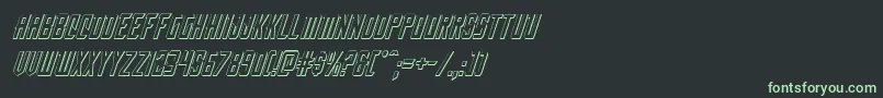 フォントNemenforcer3Dital – 黒い背景に緑の文字