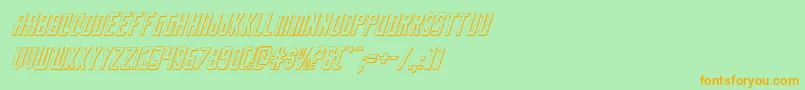 Nemenforcer3Dital Font – Orange Fonts on Green Background
