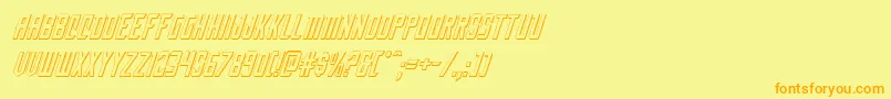 Nemenforcer3Dital Font – Orange Fonts on Yellow Background
