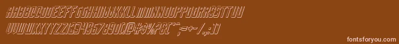 Nemenforcer3Dital Font – Pink Fonts on Brown Background