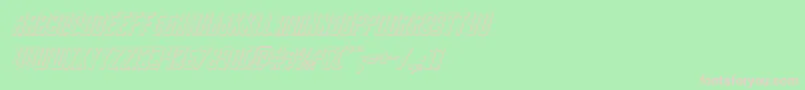 Nemenforcer3Dital Font – Pink Fonts on Green Background