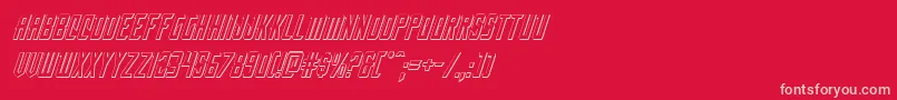 Nemenforcer3Dital Font – Pink Fonts on Red Background