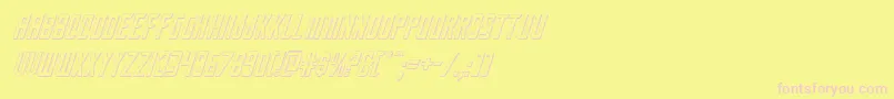 Шрифт Nemenforcer3Dital – розовые шрифты на жёлтом фоне