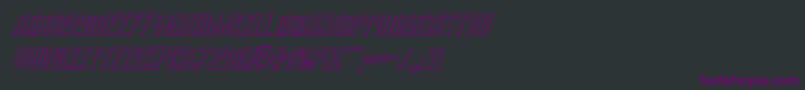 Nemenforcer3Dital Font – Purple Fonts on Black Background
