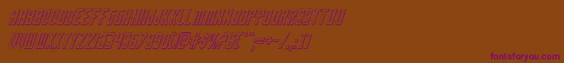 Nemenforcer3Dital Font – Purple Fonts on Brown Background