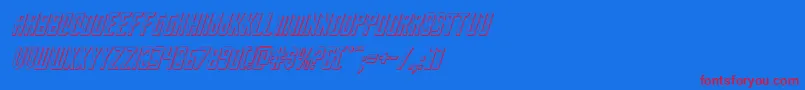 Nemenforcer3Dital Font – Red Fonts on Blue Background