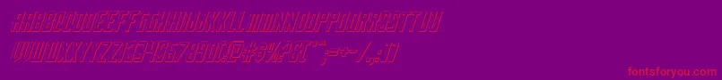 Nemenforcer3Dital Font – Red Fonts on Purple Background