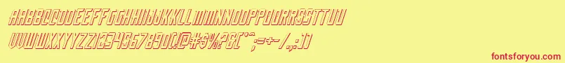 Nemenforcer3Dital Font – Red Fonts on Yellow Background