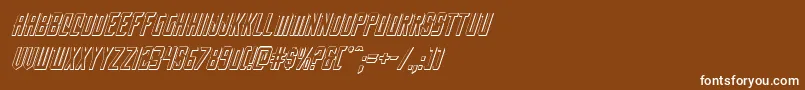 Шрифт Nemenforcer3Dital – белые шрифты на коричневом фоне