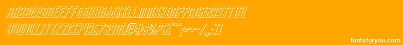 Nemenforcer3Dital Font – White Fonts on Orange Background