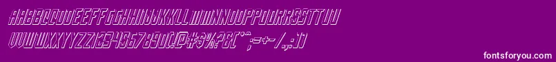 Nemenforcer3Dital Font – White Fonts on Purple Background