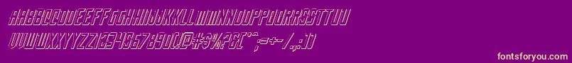 Nemenforcer3Dital Font – Yellow Fonts on Purple Background