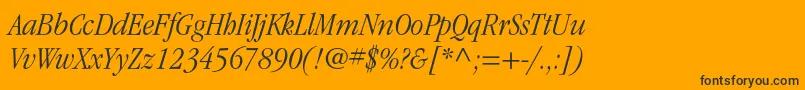 ItcgaramondstdLtcondita Font – Black Fonts on Orange Background