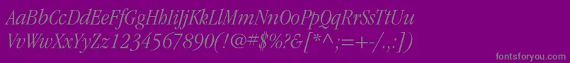 ItcgaramondstdLtcondita Font – Gray Fonts on Purple Background