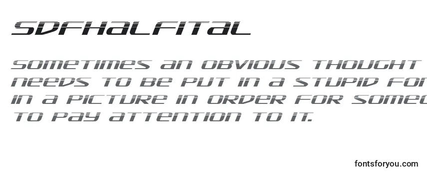 Обзор шрифта Sdfhalfital
