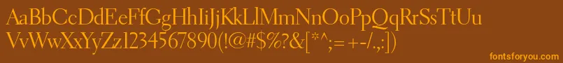 ElectraltstdDisplay Font – Orange Fonts on Brown Background