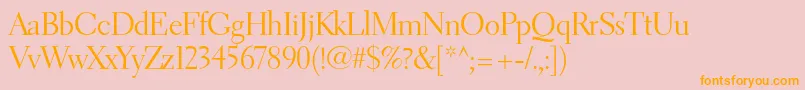 ElectraltstdDisplay Font – Orange Fonts on Pink Background
