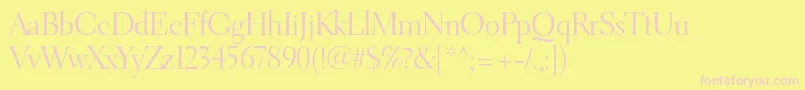 フォントElectraltstdDisplay – ピンクのフォント、黄色の背景