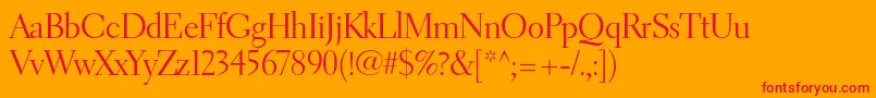 ElectraltstdDisplay Font – Red Fonts on Orange Background