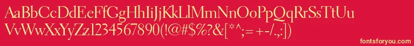 ElectraltstdDisplay Font – Yellow Fonts on Red Background