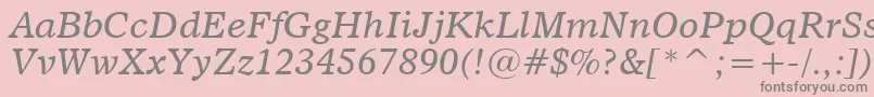 Dutch811ItalicBt Font – Gray Fonts on Pink Background