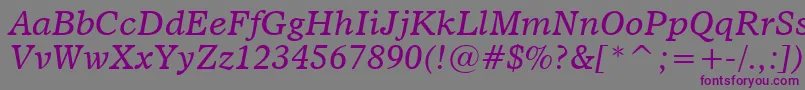 Dutch811ItalicBt Font – Purple Fonts on Gray Background