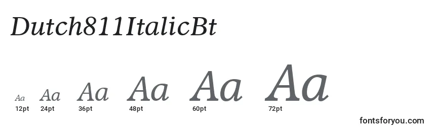 Dutch811ItalicBt Font Sizes