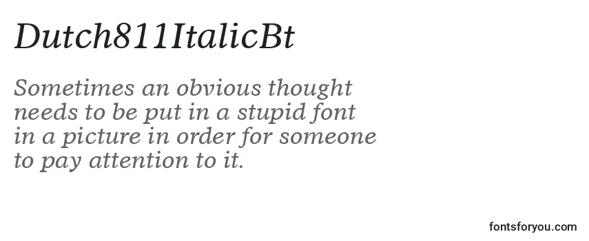 Review of the Dutch811ItalicBt Font