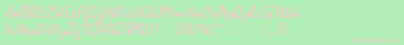 Mistralc Font – Pink Fonts on Green Background