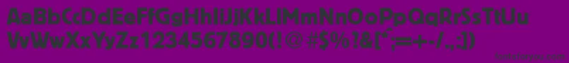 Weitere Informationen zur BlofeldRegularDb-Schriftart BlofeldRegularDb-Schriftart – Schwarze Schriften auf violettem Hintergrund