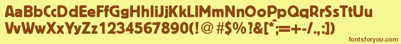 Saiba mais sobre a fonte BlofeldRegularDb Fonte BlofeldRegularDb – fontes marrons em um fundo amarelo
