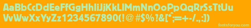 BlofeldRegularDb Font – Green Fonts on Orange Background