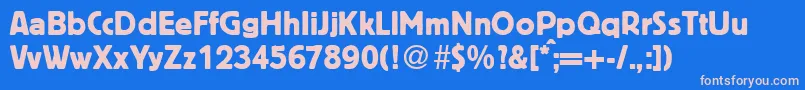 BlofeldRegularDb Font – Pink Fonts on Blue Background